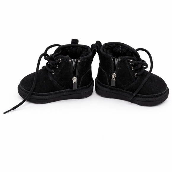 UGG Kids Black Suede Boots - Picture 2 of 4